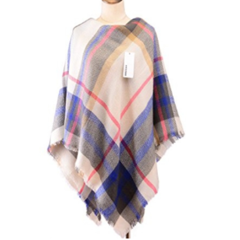 ONE LEFT!! Oversized Plaid Tartan Blanket Scarf - Picture 3 of 5